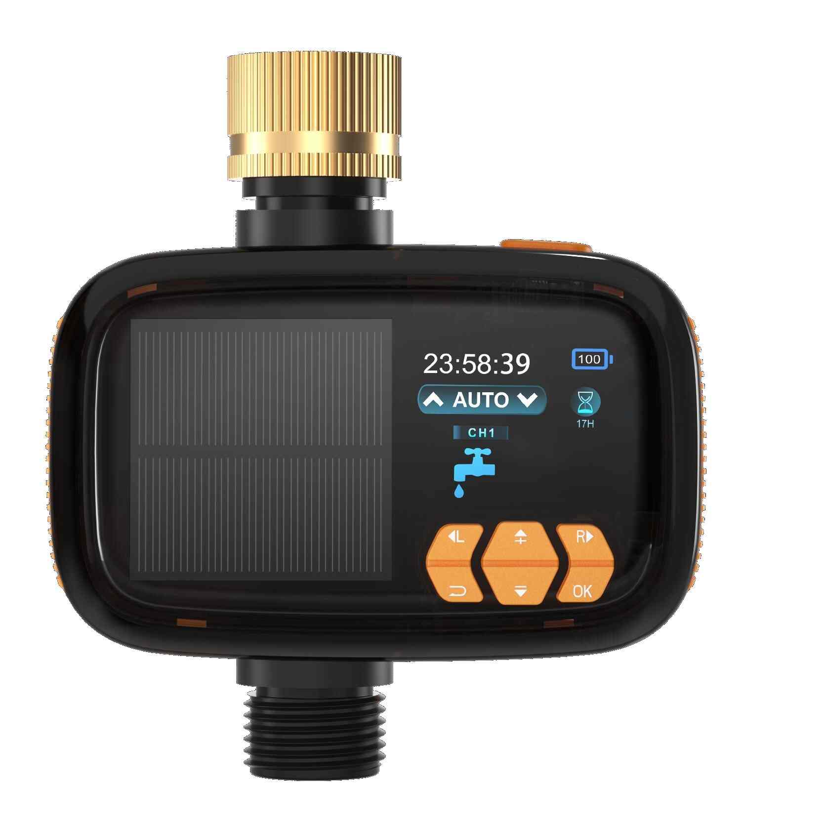 Solar timed water valve